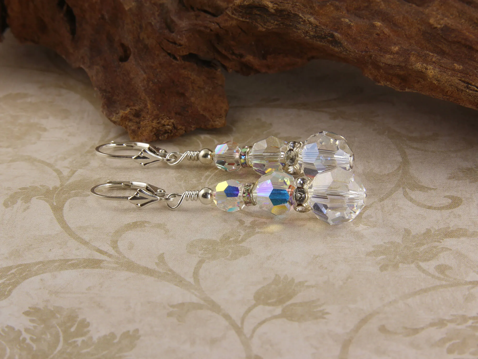 Moonlight Crystal Drop Beaded Earrings