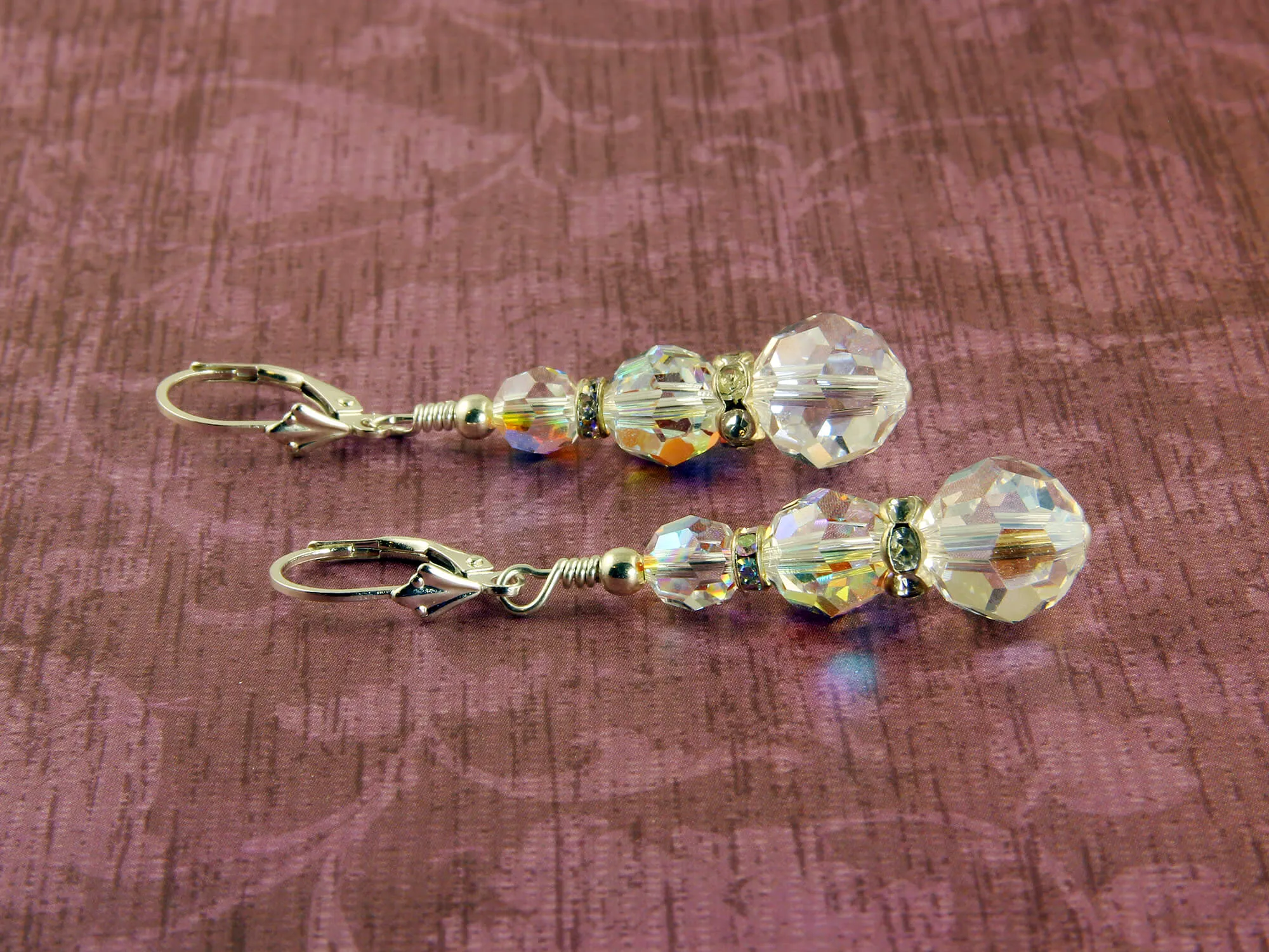 Moonlight Crystal Drop Beaded Earrings