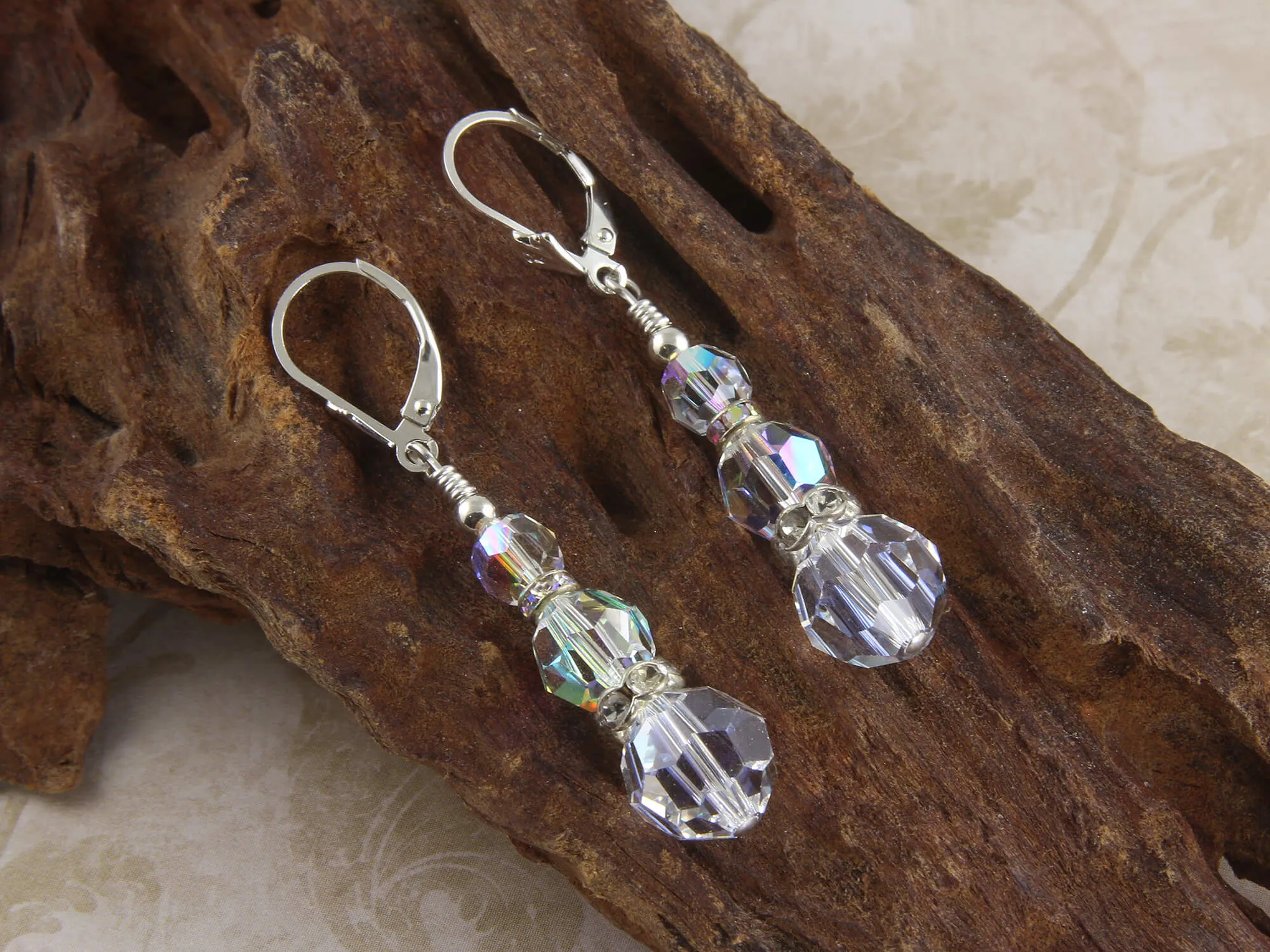 Moonlight Crystal Drop Beaded Earrings