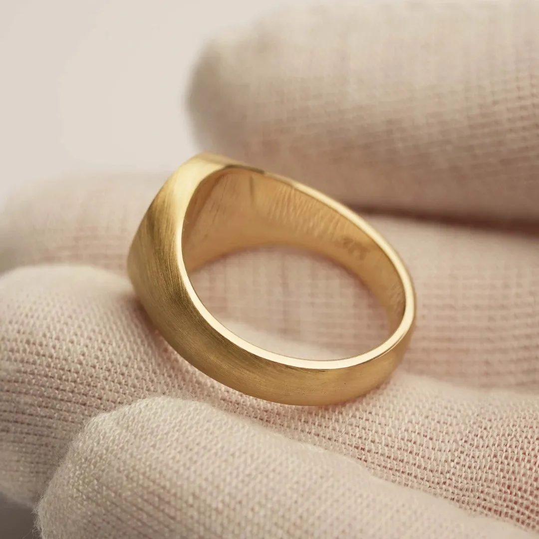 'No. 22' Solid Gold Signet Ring