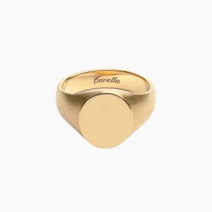 'No. 22' Solid Gold Signet Ring