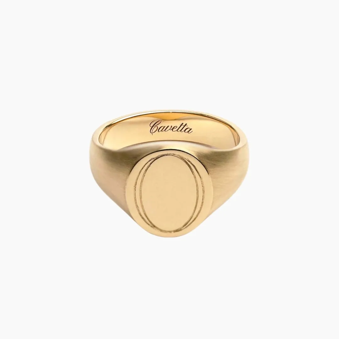 'No. 22' Solid Gold Signet Ring