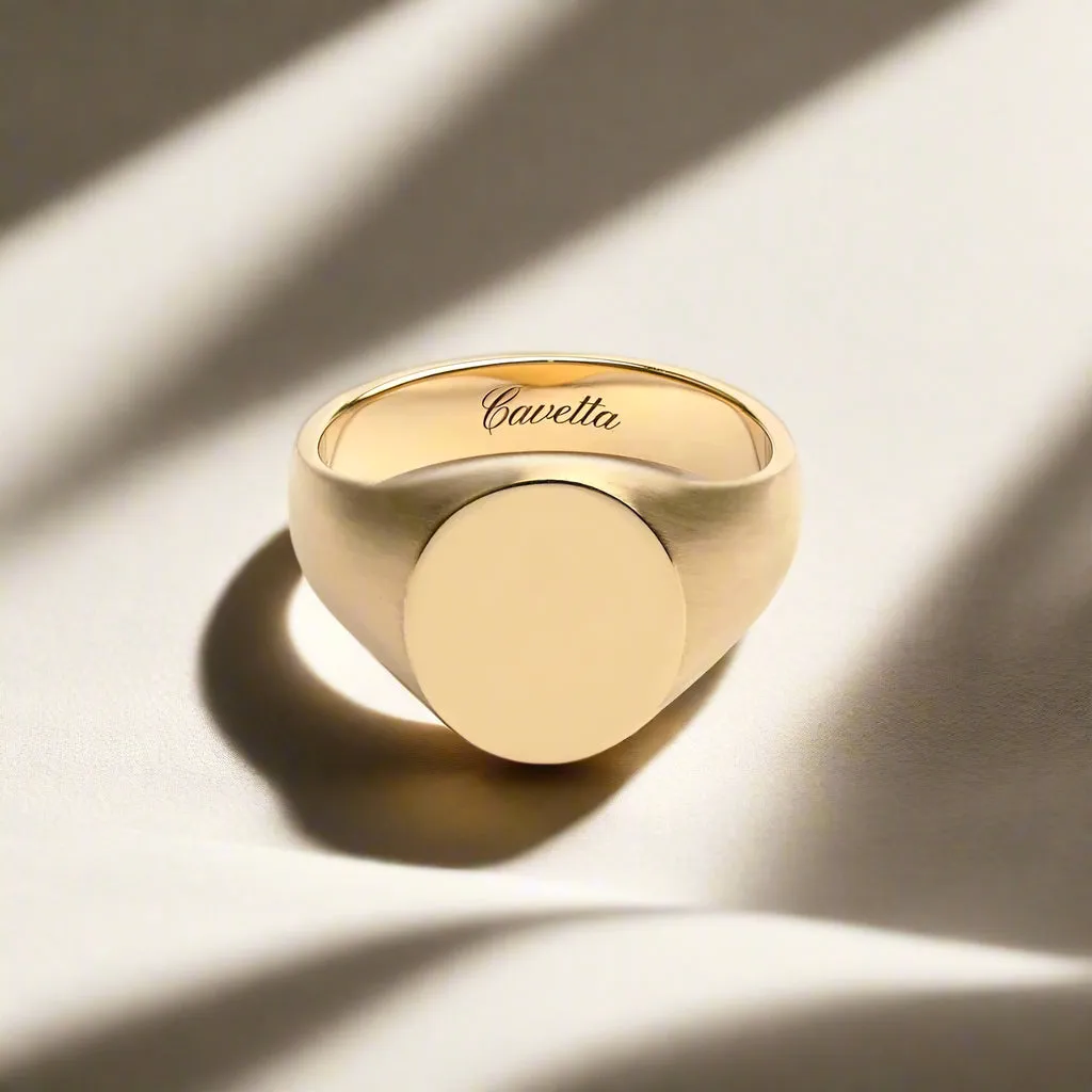 'No. 22' Solid Gold Signet Ring