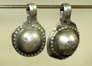 Pair of Antique India Coin Silver Pendant