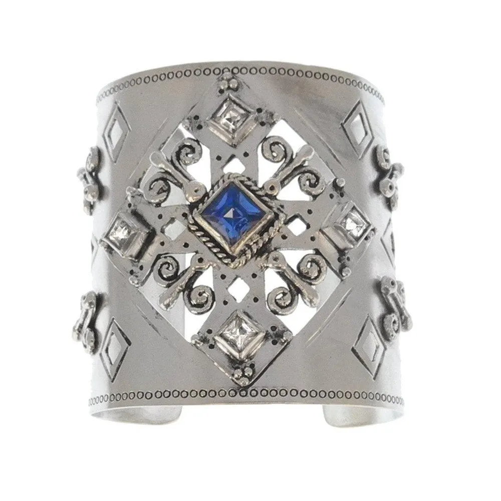 Paloma Cross Cuff Silver