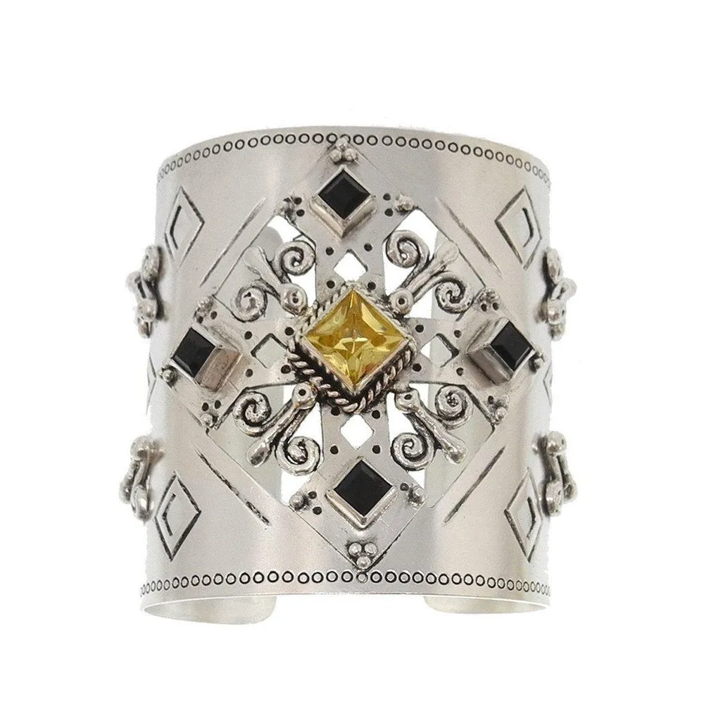 Paloma Cross Cuff Silver