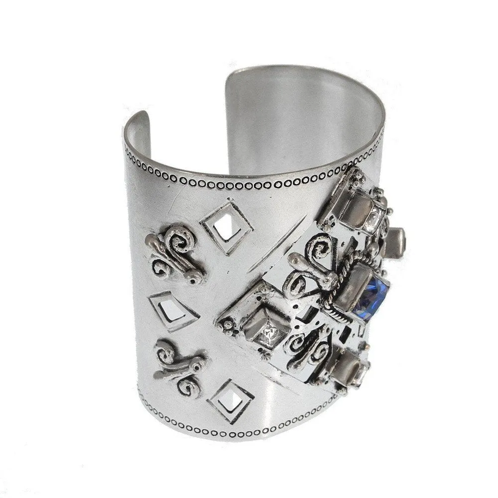 Paloma Cross Cuff Silver