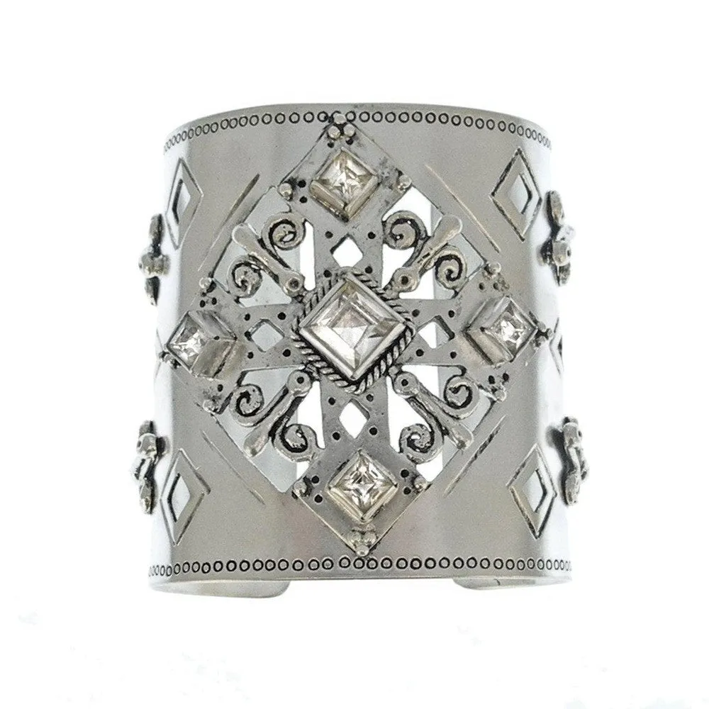 Paloma Cross Cuff Silver