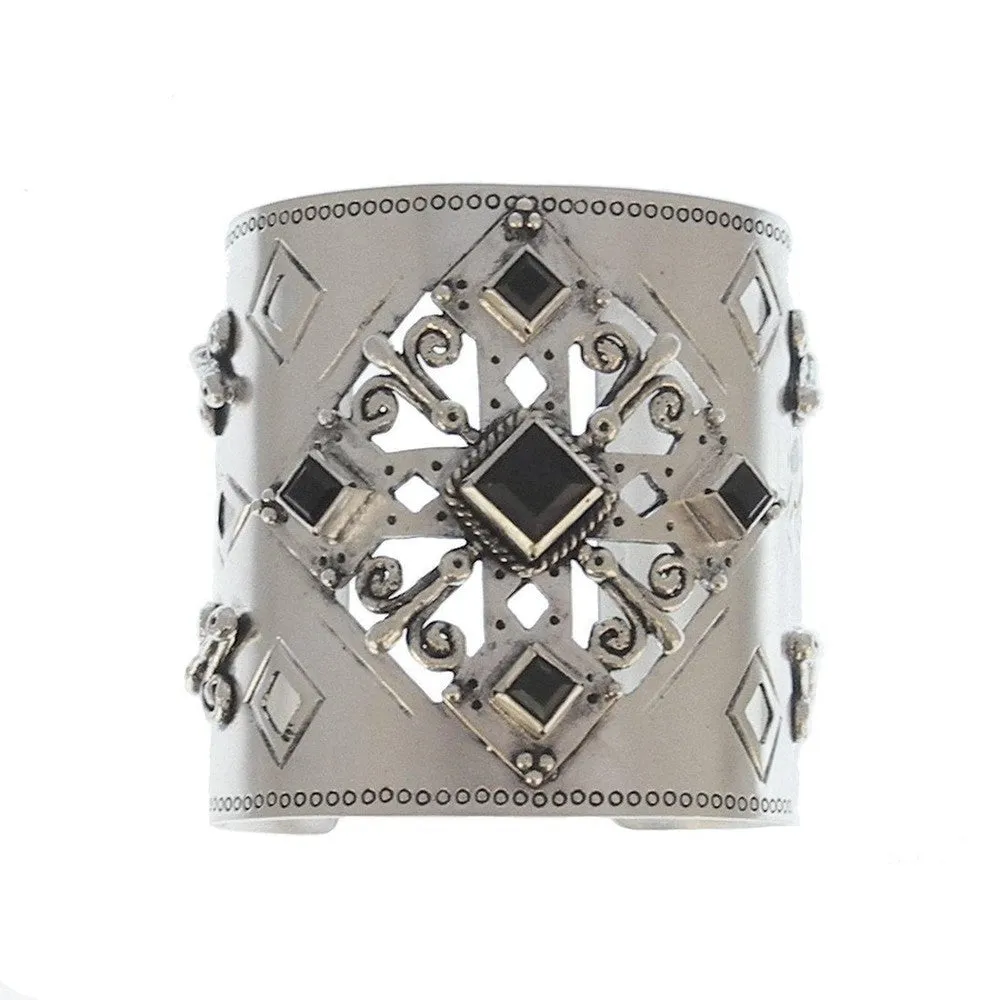 Paloma Cross Cuff Silver