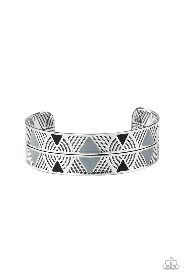 Paparazzi Bracelet ~ Hidden Glyphs - Silver