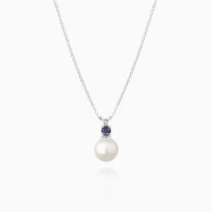 Pearl and Sapphire Pendant