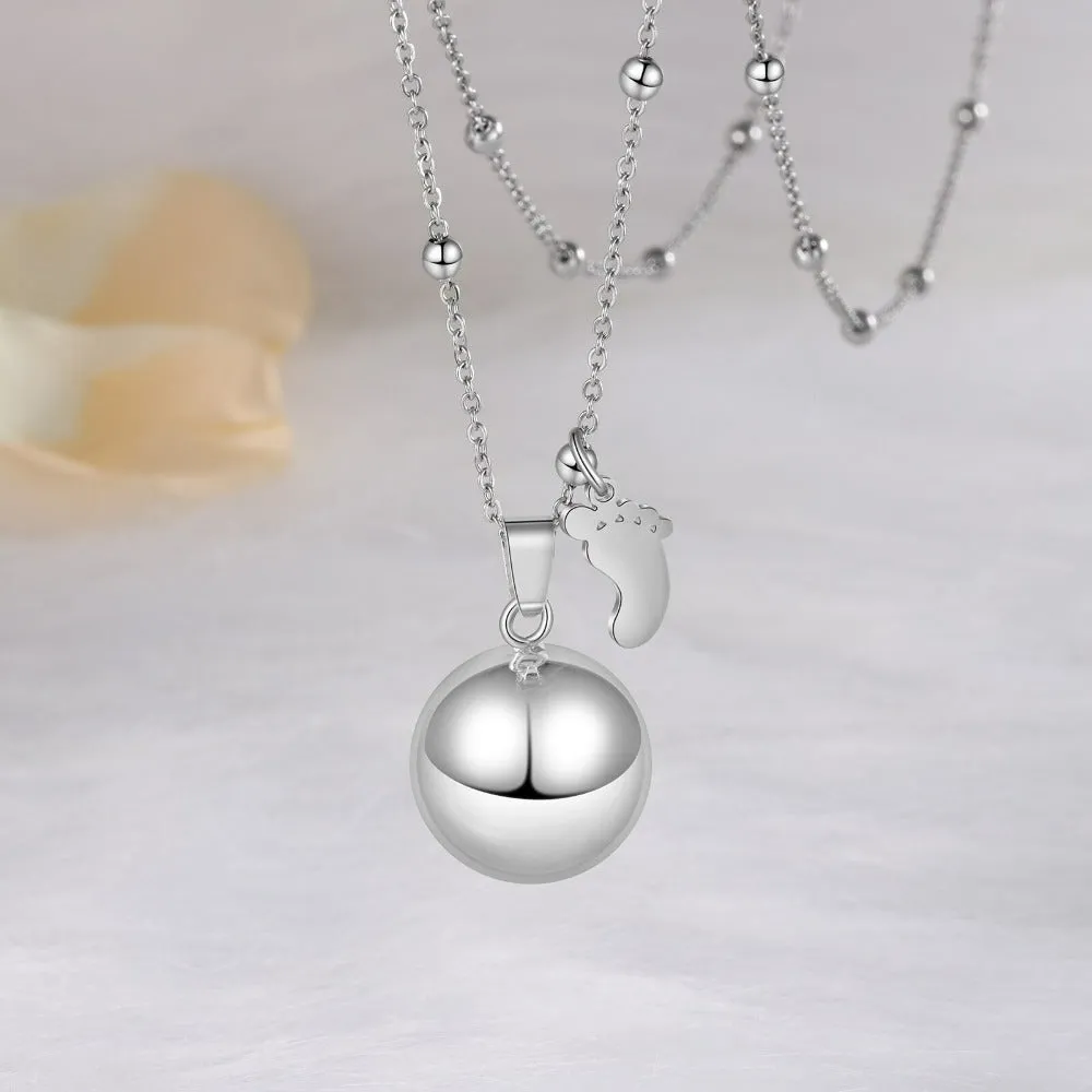 Personalized Non Engraved Metallic Ball Pendants