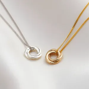 Petite 9ct Gold Russian Ring Eternity Necklace