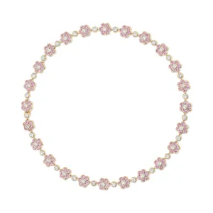 PINK SAPPHIRE AND DIAMOND FLORA CHOKER