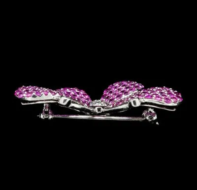 Pink Sapphire, Diamond Butterfly Brooch