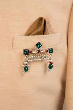 Quirky Crystal Stone Brooch