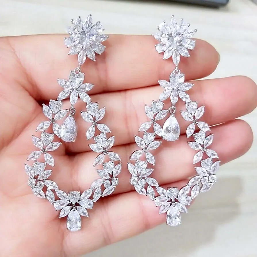 "Addison" - Cubic Zirconia Bridal Earrings