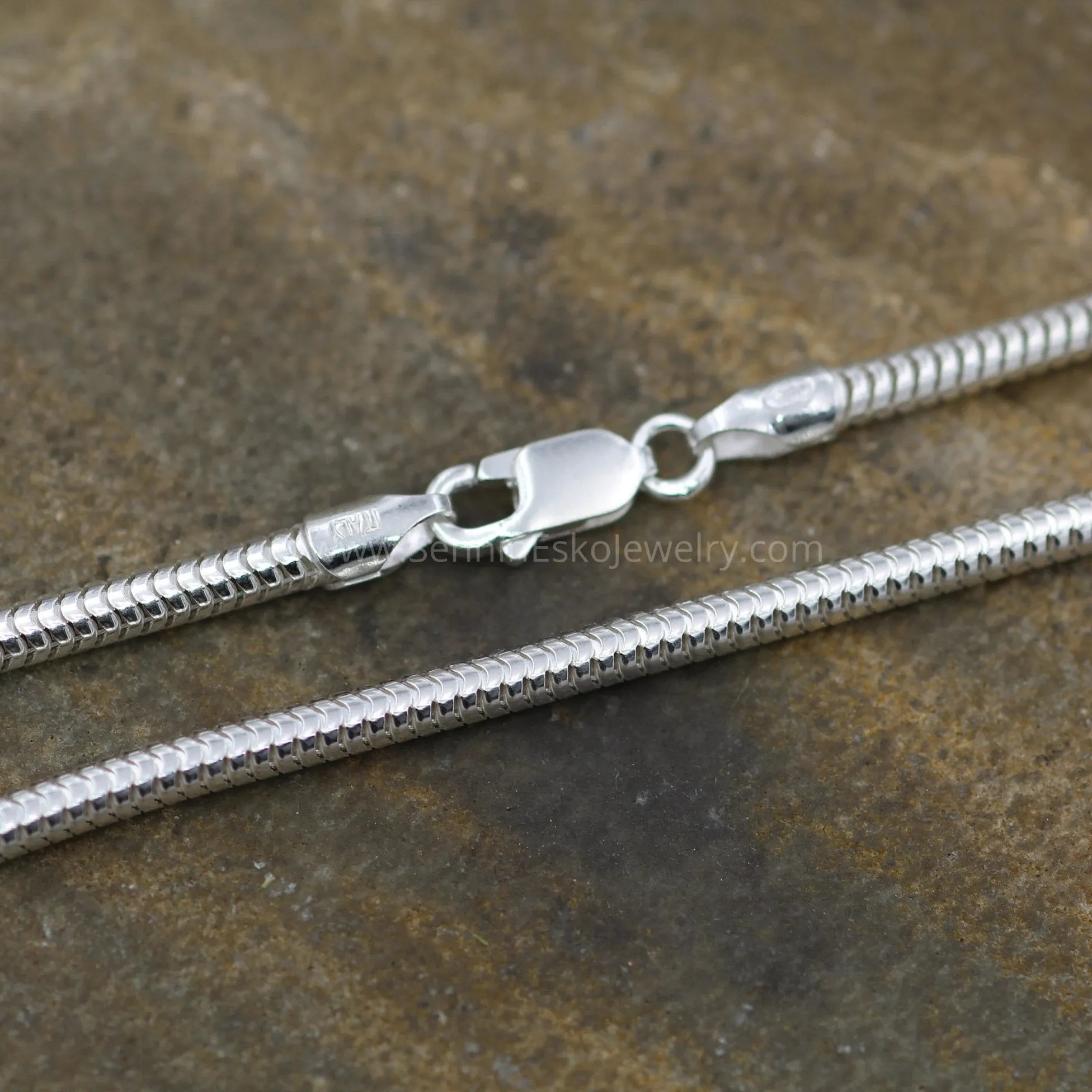 READY TO SHIP Sterling Snake Chain, 3mm Seamless - 925 sterling silver - choice of 16", 18", 20", 24", 30" or 36"