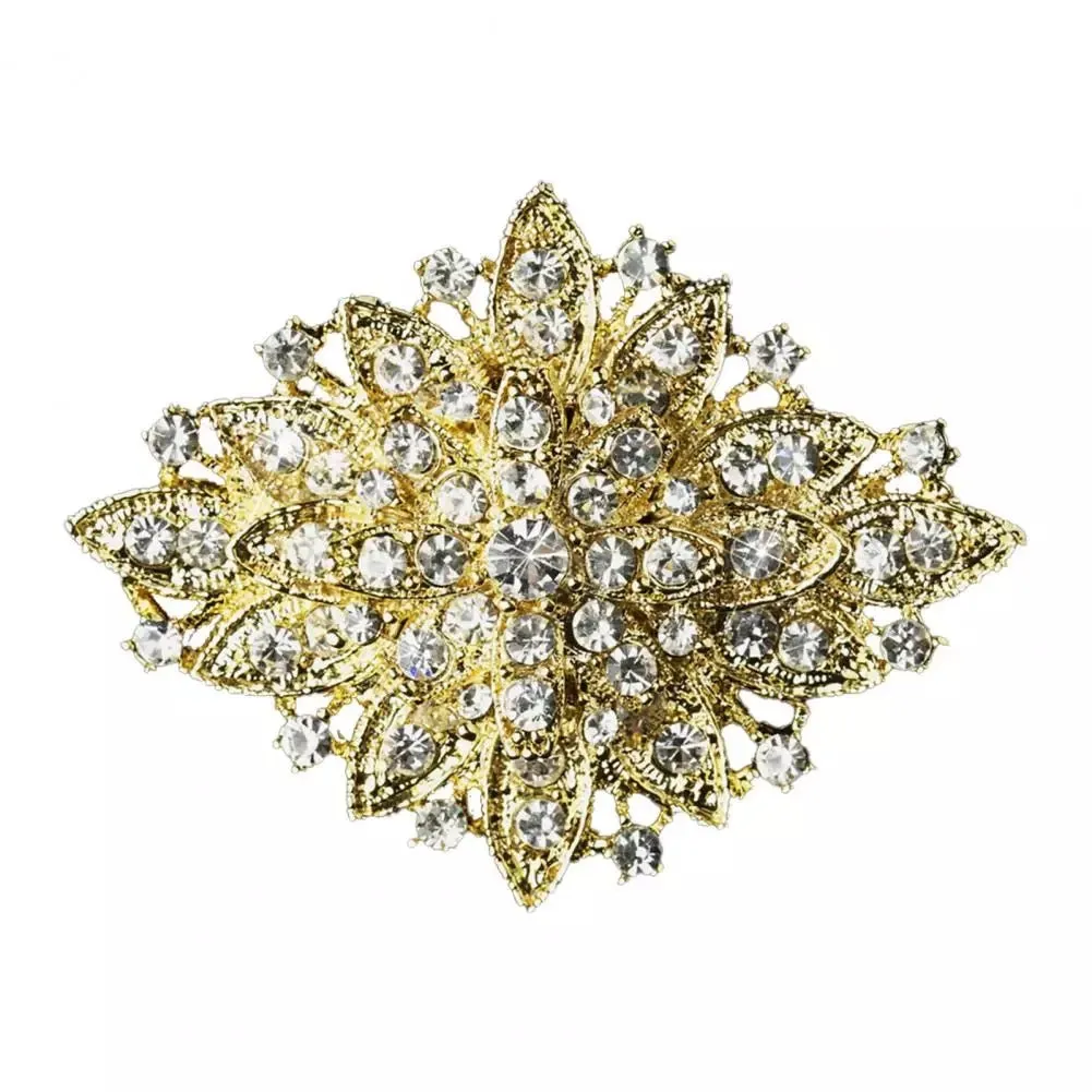 Rhinestone Brooch - Style 2 Gold