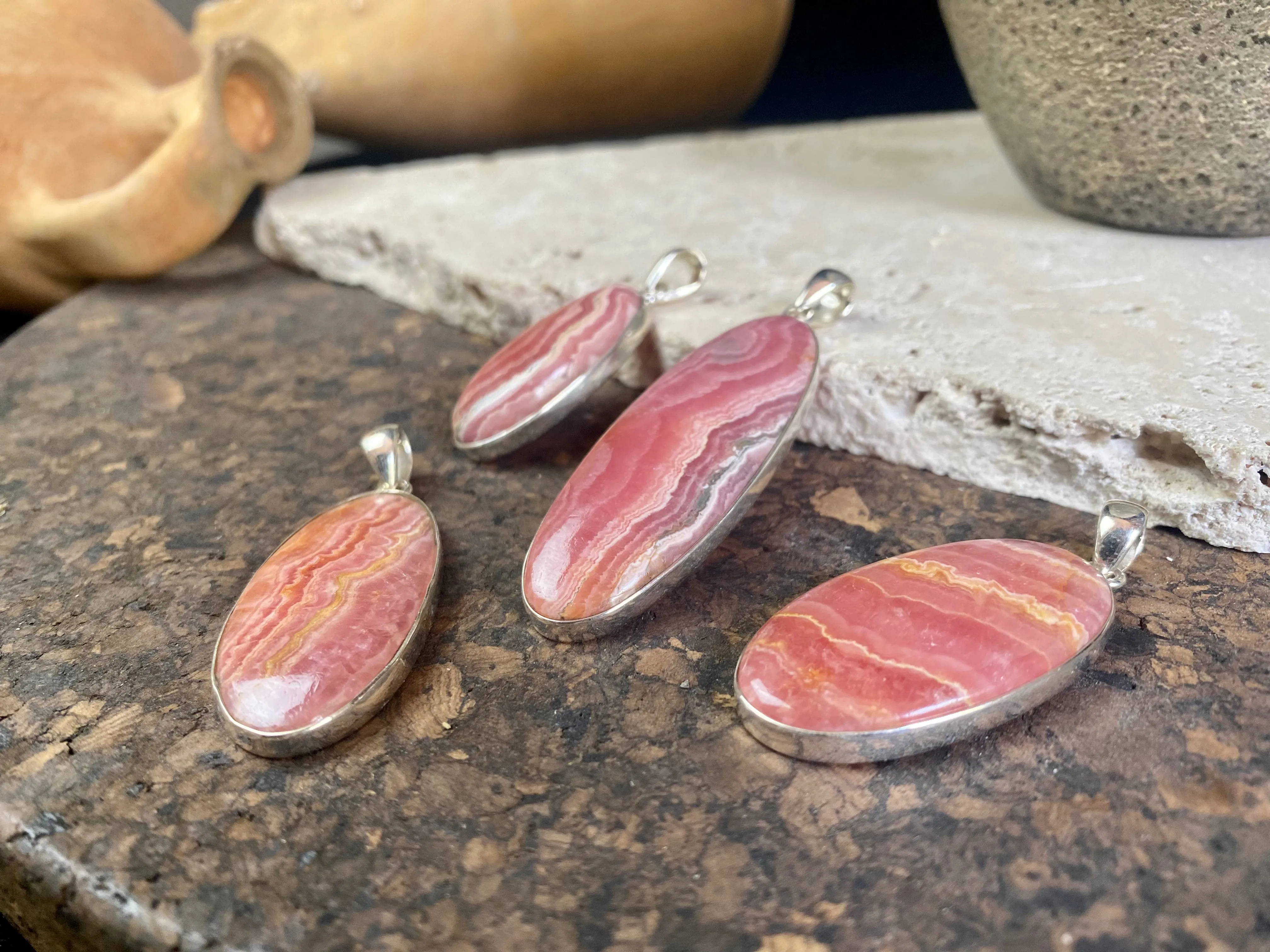 Rhodochrosite Pendants