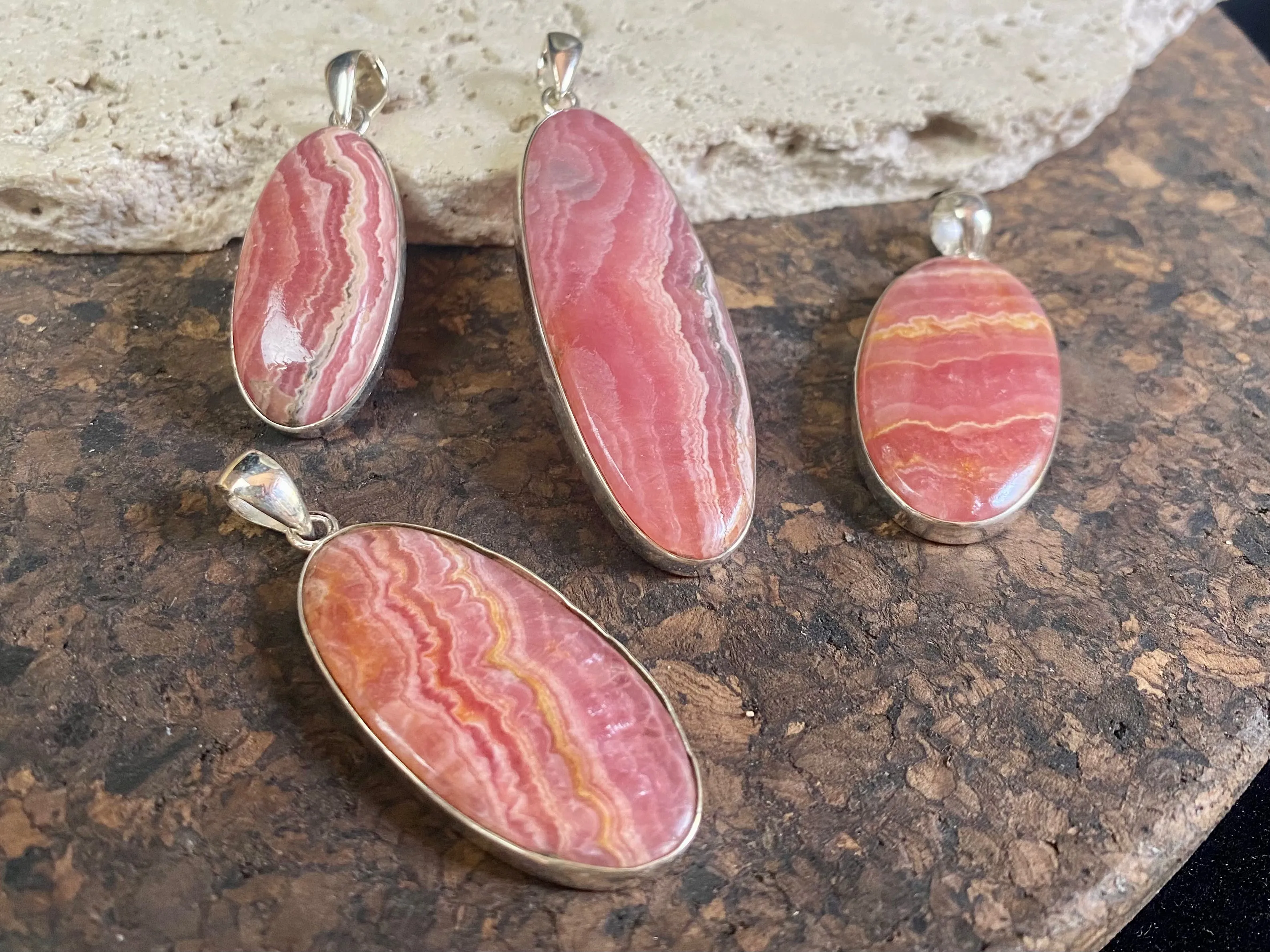 Rhodochrosite Pendants