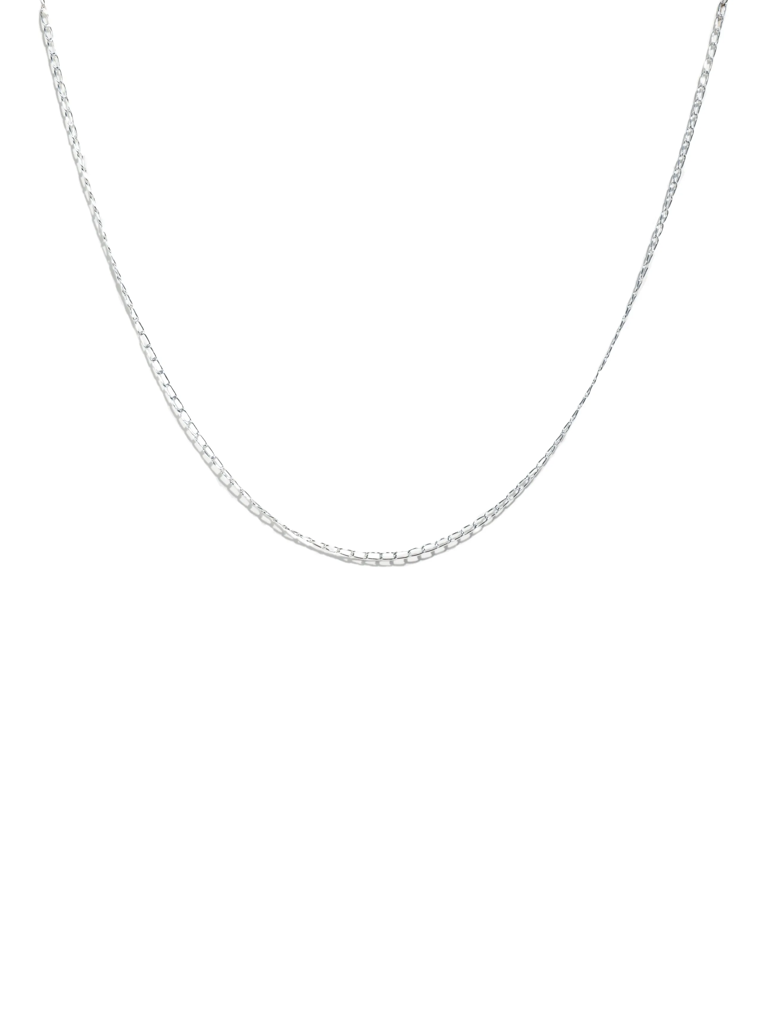 Rolo Link Chain Necklace - Sterling Silver