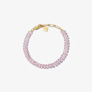 ROSE QUARTZ CANDY BEADS BRACELET