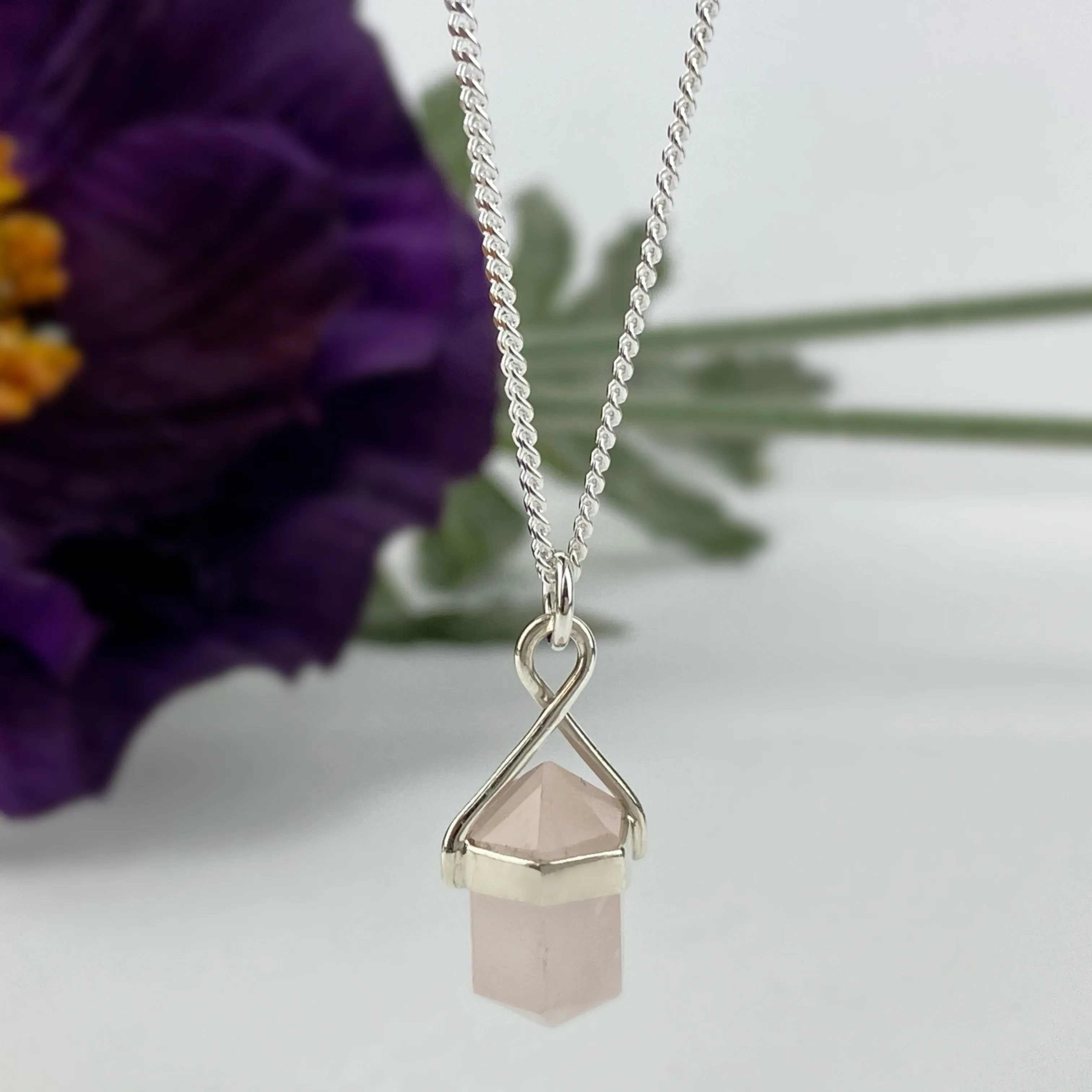 Rose Quartz Point Pendant - SP3081