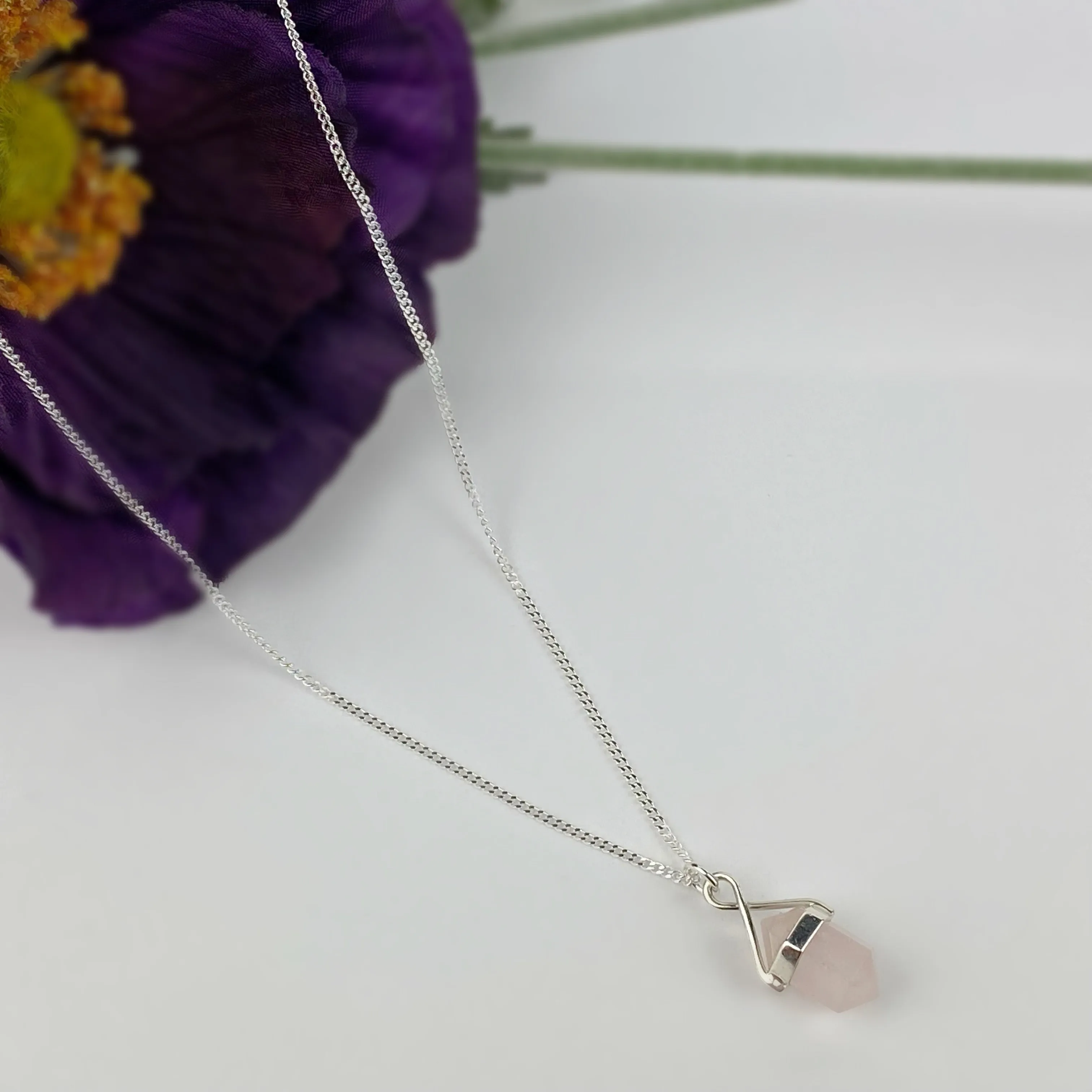 Rose Quartz Point Pendant - SP3081