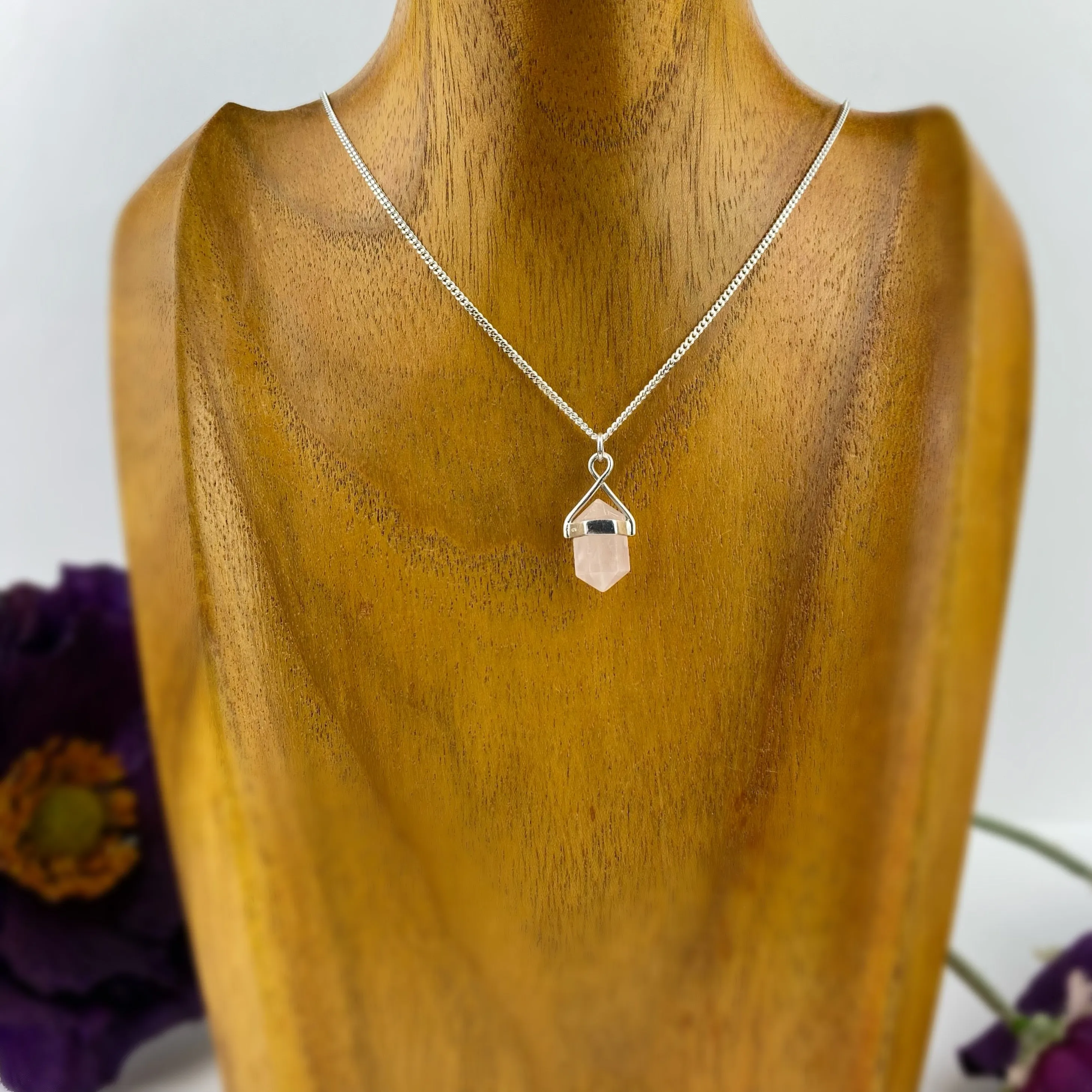 Rose Quartz Point Pendant - SP3081