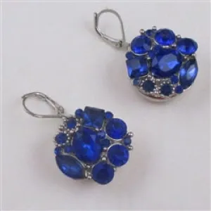 Royal Blue Multi-stone Crystal Earrings