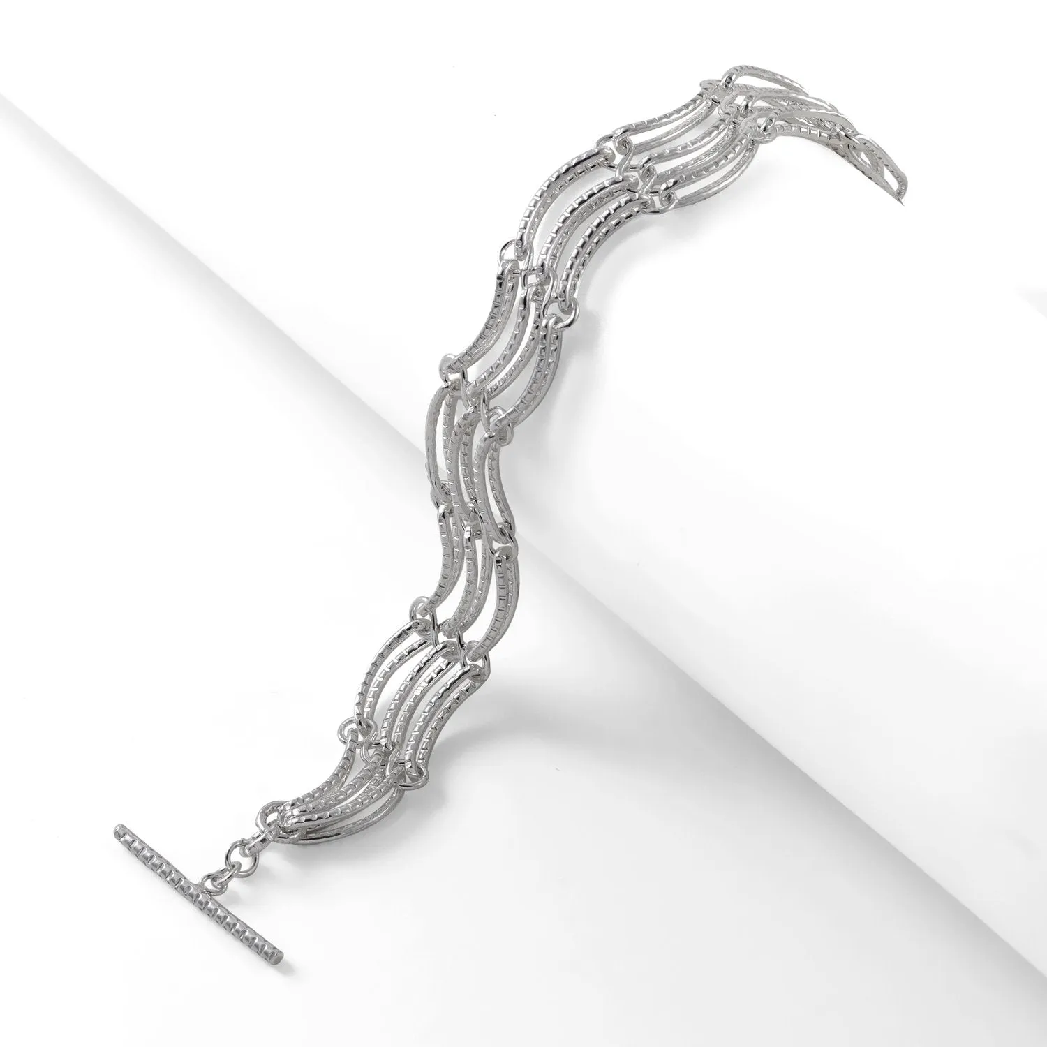 Serpentine Wiggle Bracelet - Silver