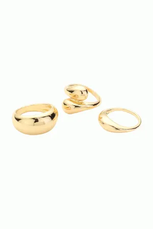 Set of 3 Gold Rings