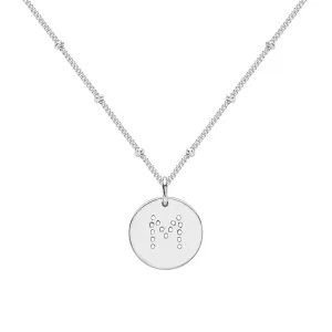 Silver Alphabet M Necklace