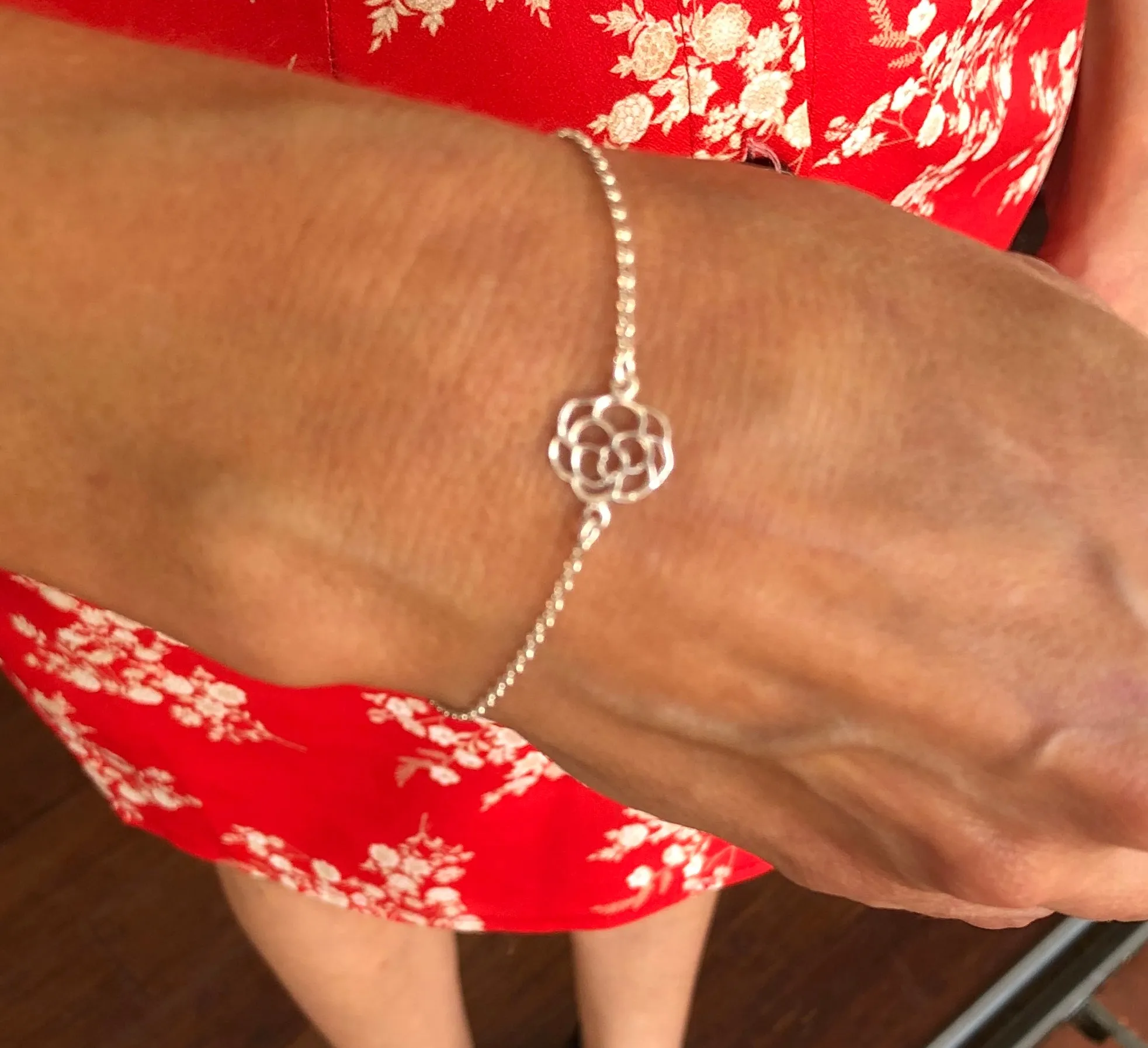 Silver Flower Bracelet