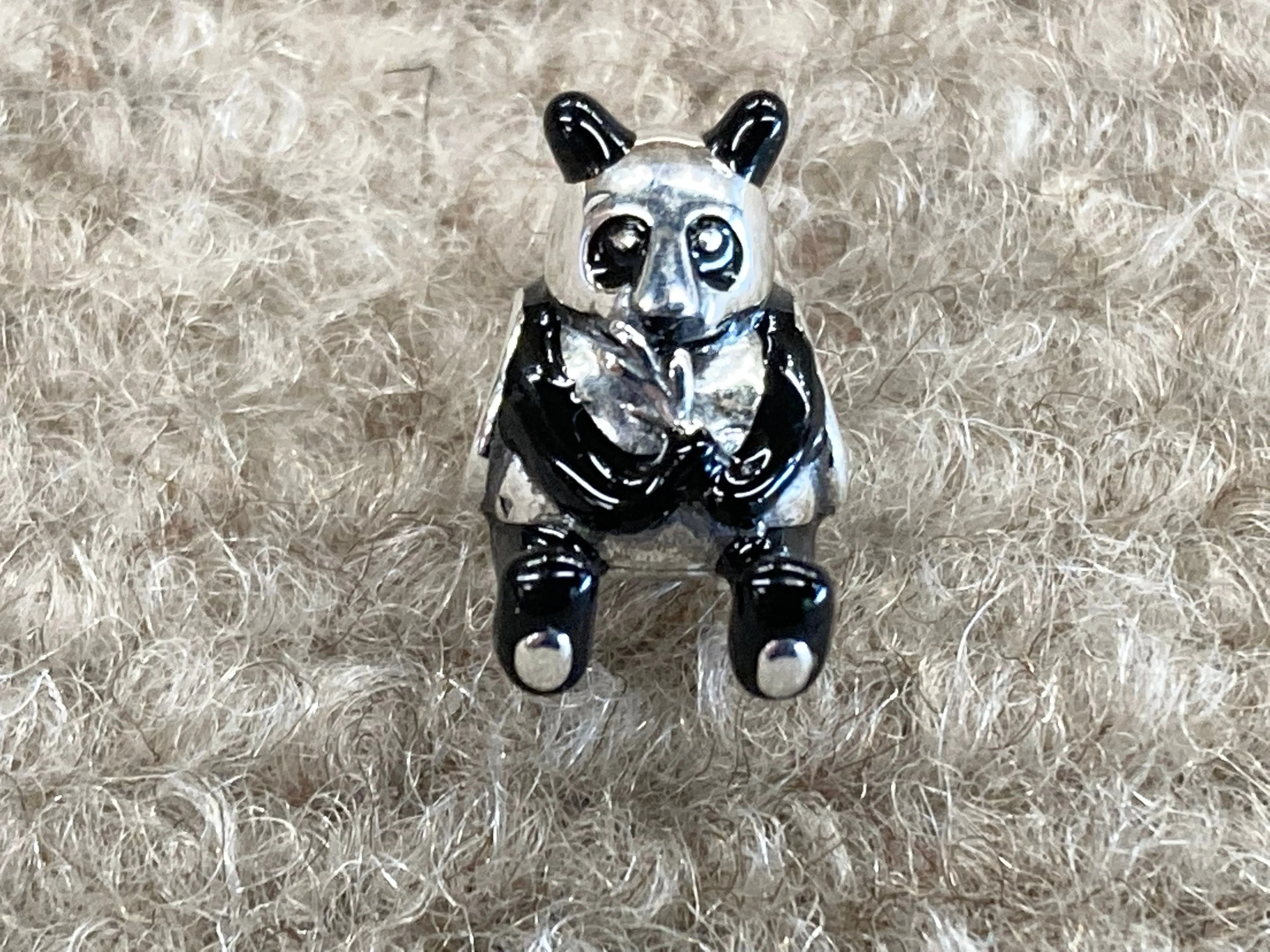 Silver Panda Bead