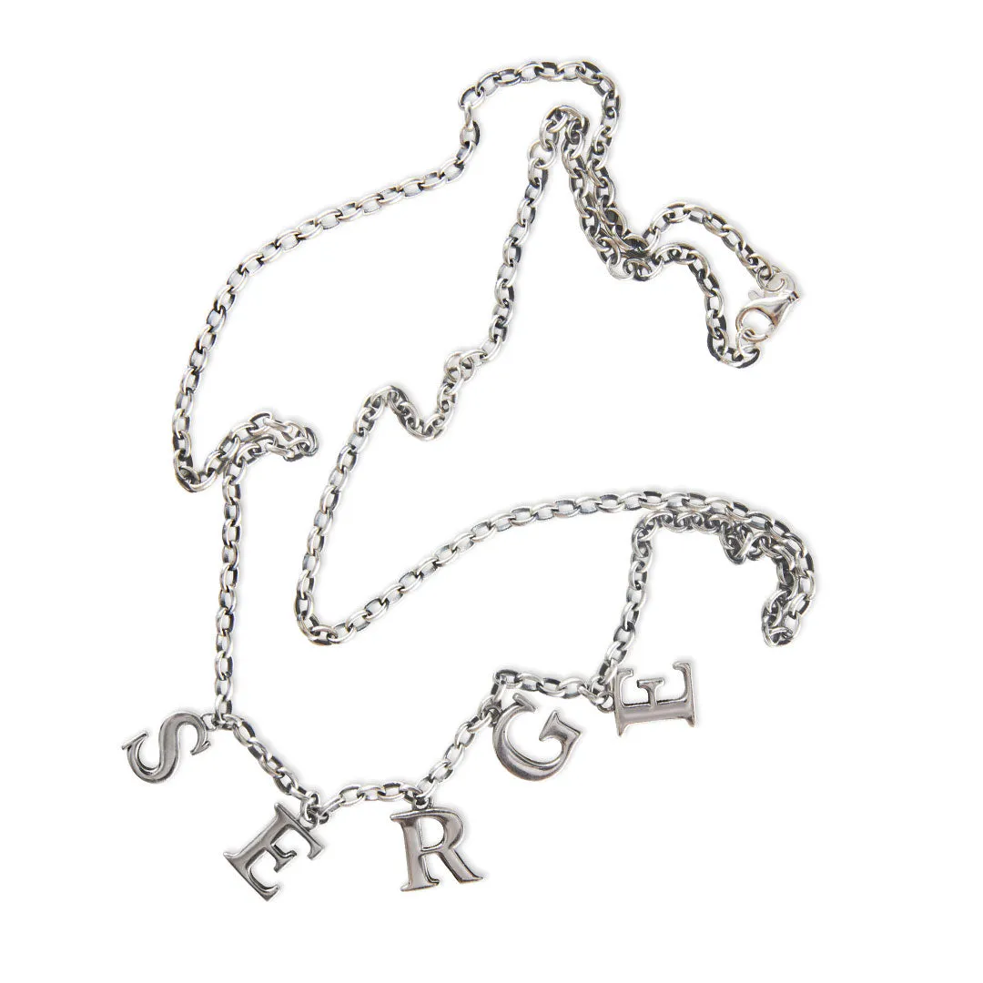 Silver Serge Alphabet Necklace