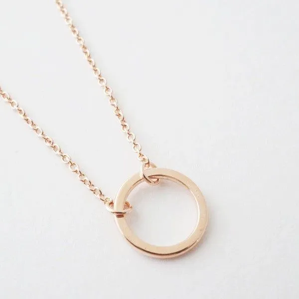 Single Open Circle Necklace