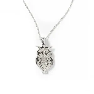 Southern Gates Sterling Silver Owl Necklace 18 2 (100080)