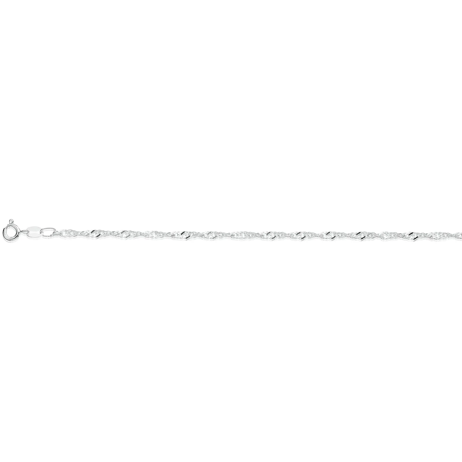 Sterling Silver 18.5cm Singapore Bracelet