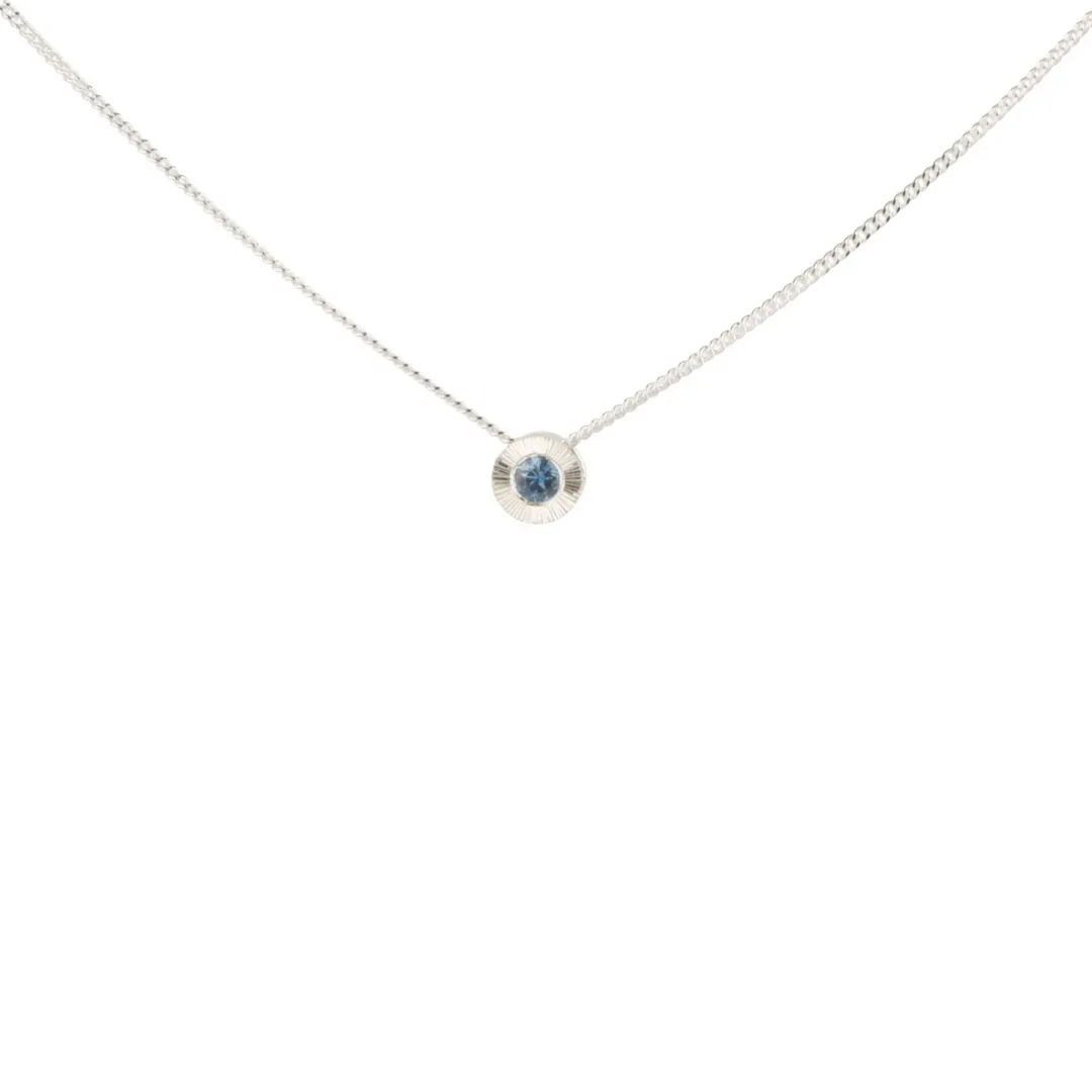 Sterling Silver Aurora Necklace With Montana Sapphire