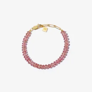 STRAWBERRY QUARTZ CANDY BEADS BRACELET