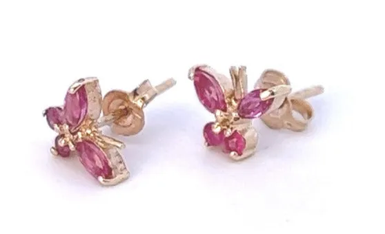 Stunning 9ct Yellow Gold Ruby Stud Earrings - A Touch of Timeless Elegance