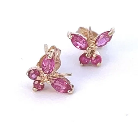 Stunning 9ct Yellow Gold Ruby Stud Earrings - A Touch of Timeless Elegance