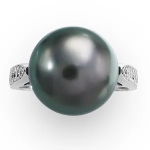 Tahitian Pearl Diamond Ring