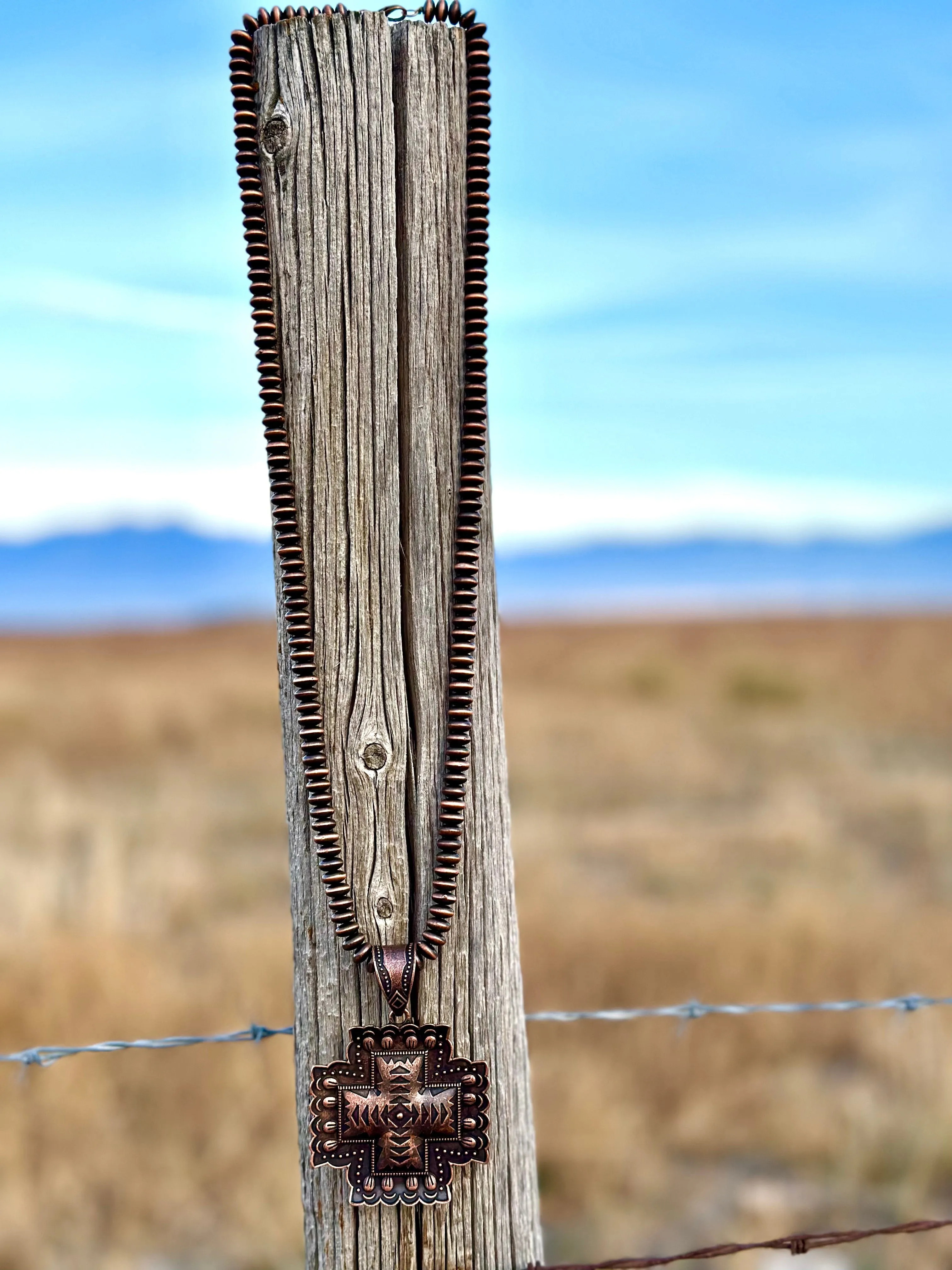 The Southwest Copper Cross Necklace