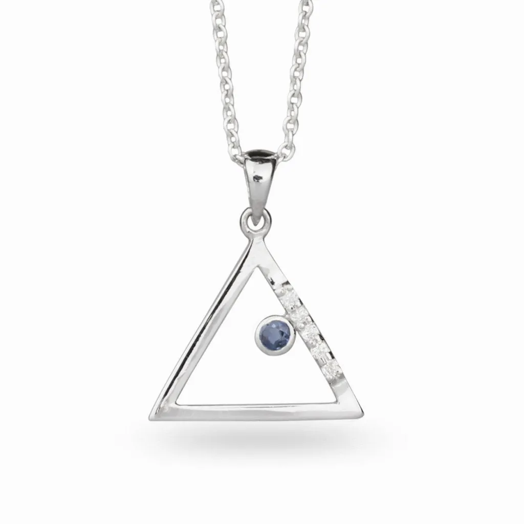 Triangulo: Sapphire & Diamond Necklace