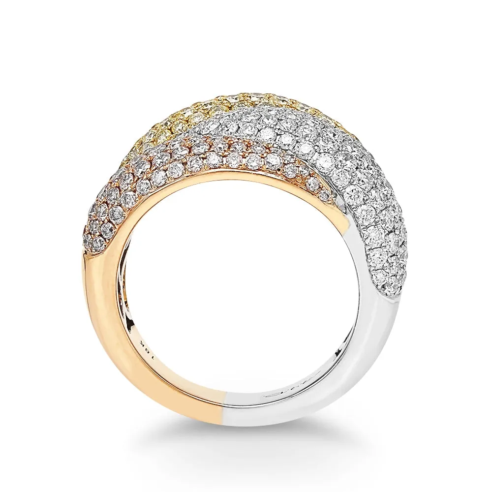 Tricolor Diamond Ring