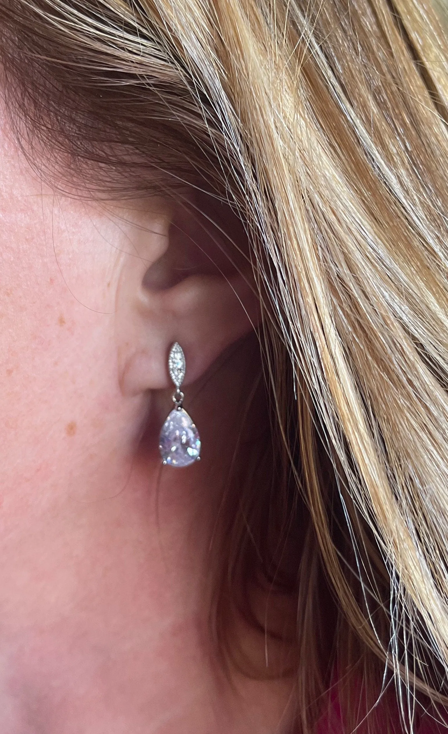 Vanessa - Crystal Tear Drop Earrings