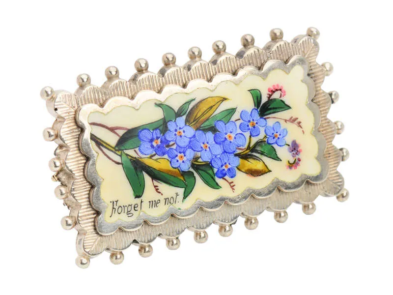 Victorian Forget Me Not Flower brooch